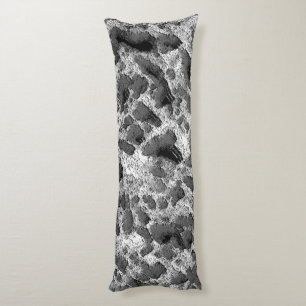 Coral with black and white color round pillow