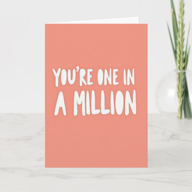 Coral Youre One In A Million Card (Front)