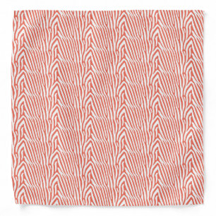 CORAL ZEBRA STRIPE BANDANA
