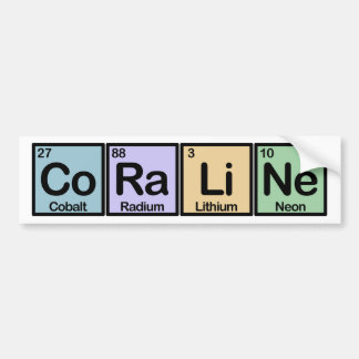 Coraline made of Elements Bumper Sticker