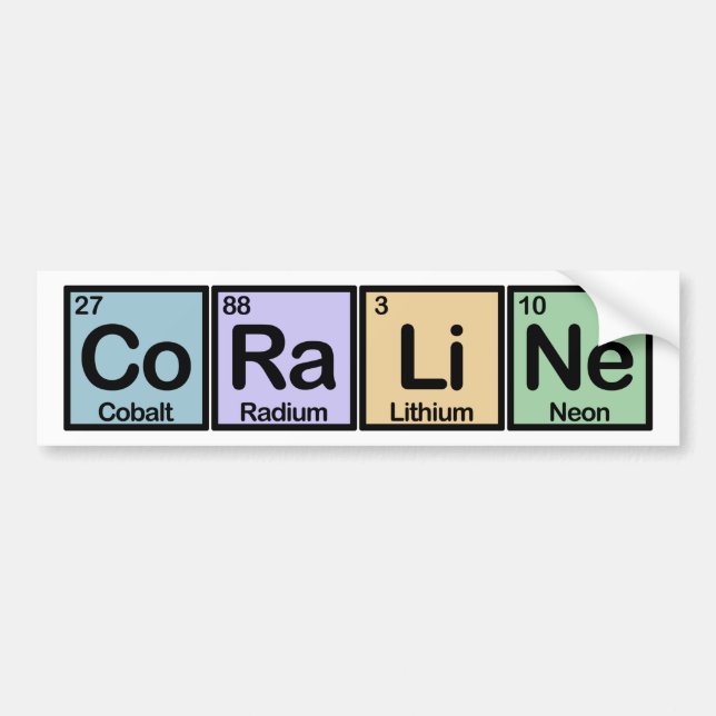 Coraline made of Elements Bumper Sticker (Front)