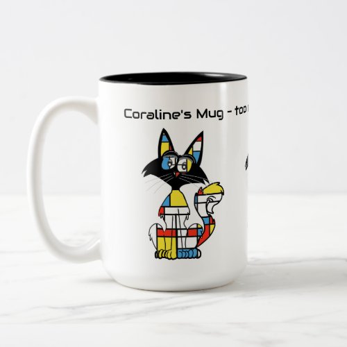 Coralines mug _ too much art or too many cats Mug
