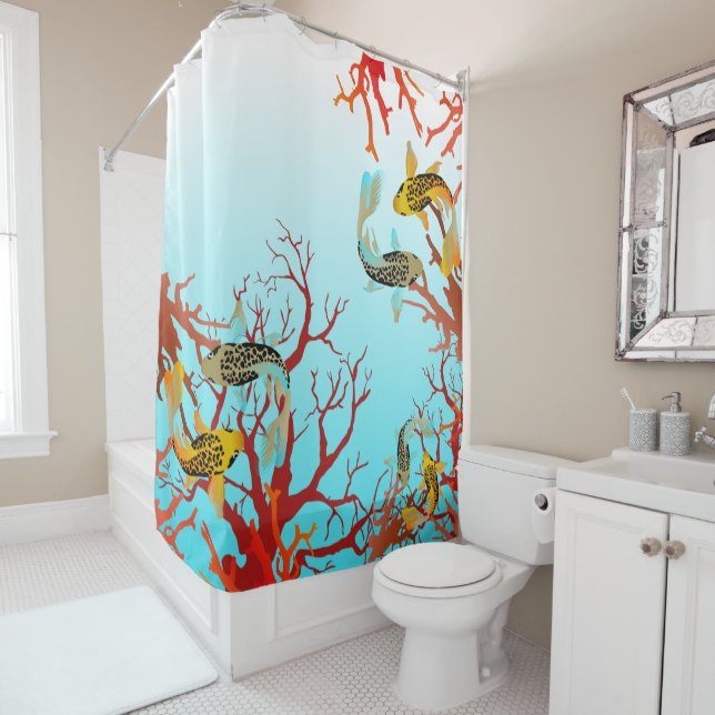 Coralli e carpe, Nature is magic Shower Curtain (In Situ)