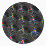 Corals - Mandelbrot Classic Round Sticker