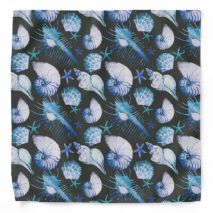 Corals With Shells Pattern Bandana