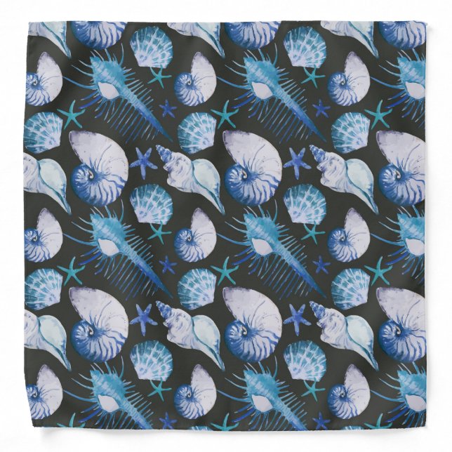 Corals With Shells Pattern Bandana (Front)