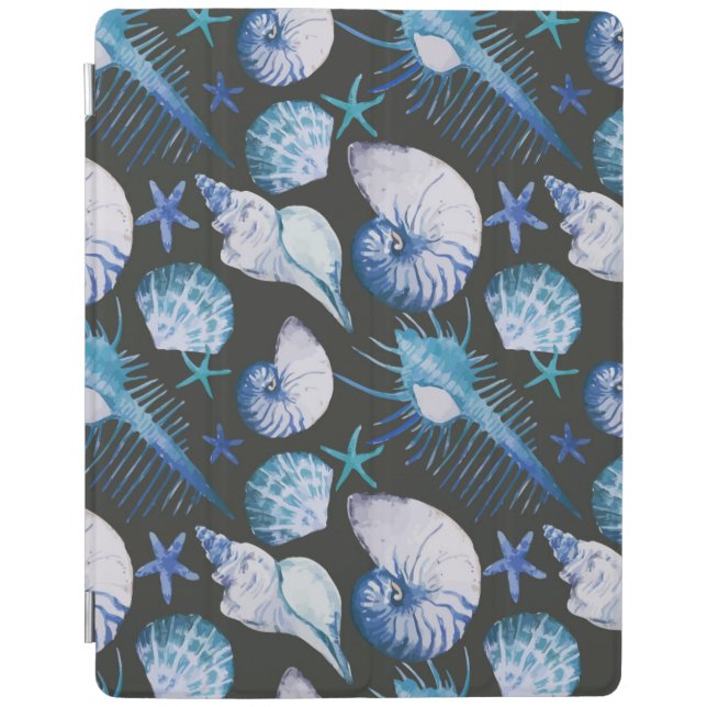 Corals With Shells Pattern iPad Smart Cover (Front)