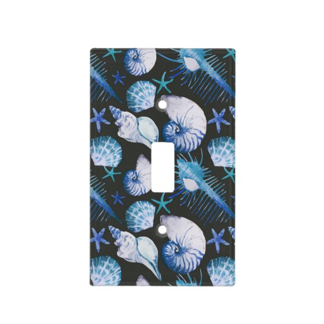 Corals With Shells Pattern Light Switch Cover (Front)