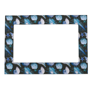 Corals With Shells Pattern Magnetic Photo Frame