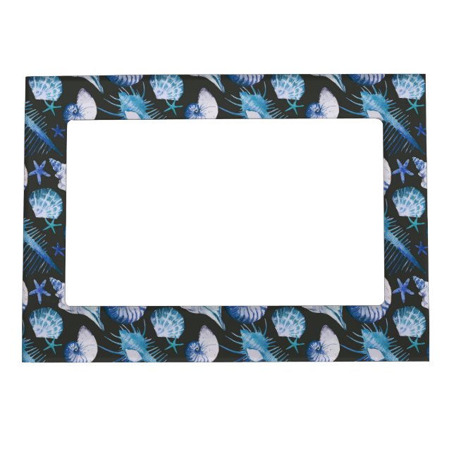 Corals With Shells Pattern Magnetic Photo Frame (Front)