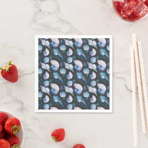Corals With Shells Pattern Napkins