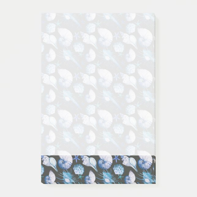Corals With Shells Pattern Post-it Notes (Front)