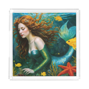 “Coralyn” – Beautiful Mystical Mermaid Acrylic Tray