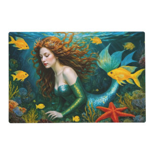 “Coralyn” – Beautiful Mystical Mermaid Placemat