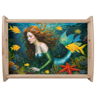 “Coralyn” – Beautiful Mystical Mermaid Serving Tray