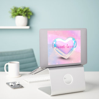 corazón rosa dulce amor sticker