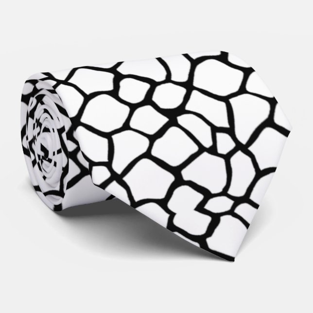 Corbata en blanco y negro neck tie (Rolled)