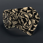 Corbata negra con beige neck tie<br><div class="desc">con fondo negro y decoración beige.</div>