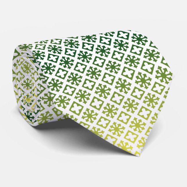 Corbata verde con amarillo neck tie (Rolled)