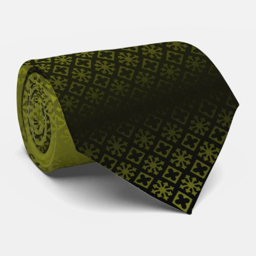Corbata verde oliva con negro neck tie