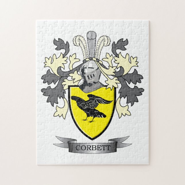 Corbett Family Crest Coat of Arms Jigsaw Puzzle (Vertical)
