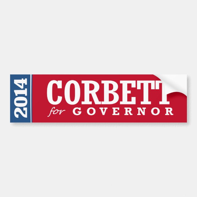 CORBETT FOR GOVERNOR 2014 BUMPER STICKER (Front)