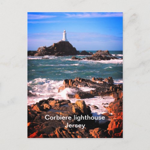 Corbiere lighthouse Jersey Postcard