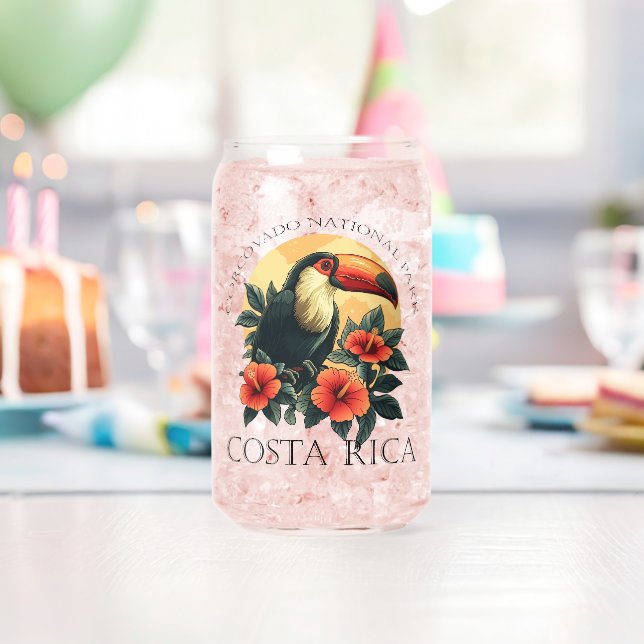 Corcovado Costa Rica Toucan Can Glass (Insitu (Birthday))