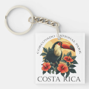 Corcovado Costa Rica Toucan Keychain