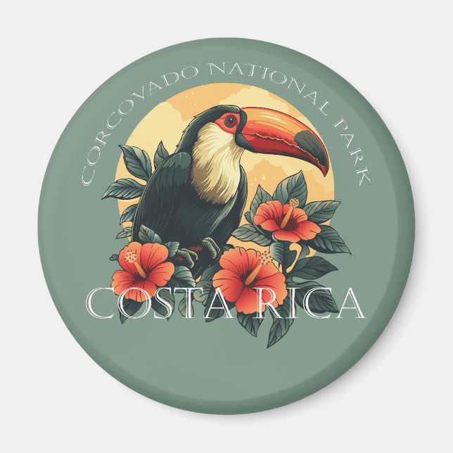 Corcovado Costa Rica Toucan Magnet (Front)
