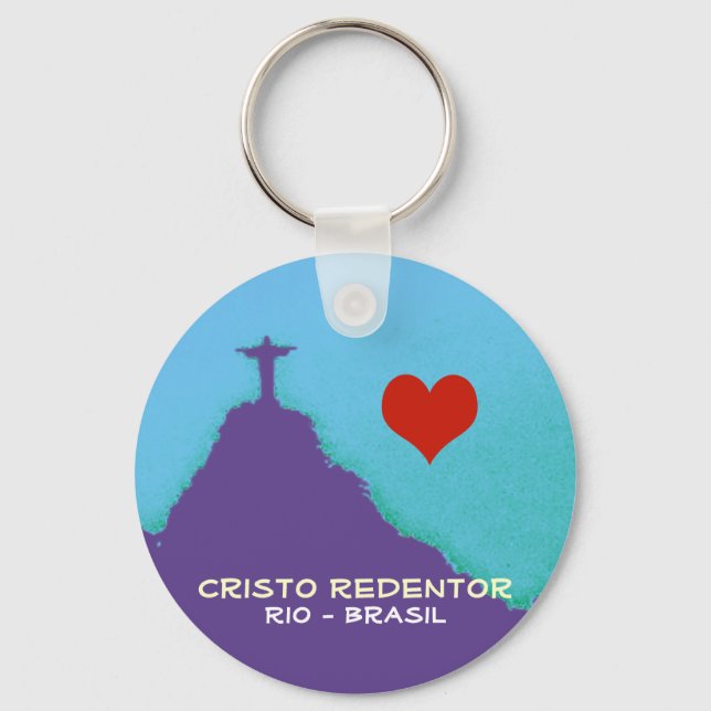 Corcovado, love Rio-Brasil Keychain (Front)