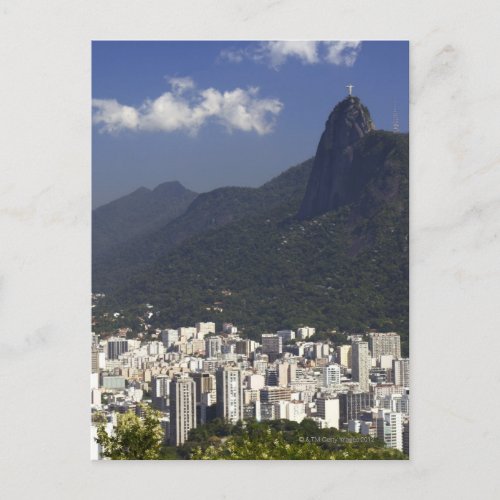 Corcovado overlooking Rio de Janeiro Brazil Postcard