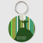 NEW RIO DE JANEIRO BRAZIL BRASIL CRISTO CORCOVADO SOUVENIR METAL KEYCHAIN