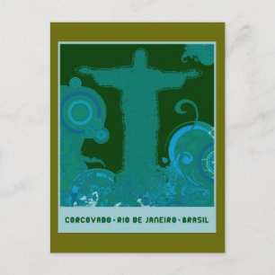 Corcovated graphic design postcard