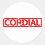 Cordial Stamp Classic Round Sticker