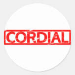 Cordial Stamp Classic Round Sticker