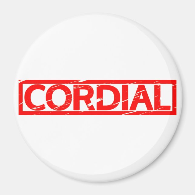 Cordial Stamp Magnet (Front)