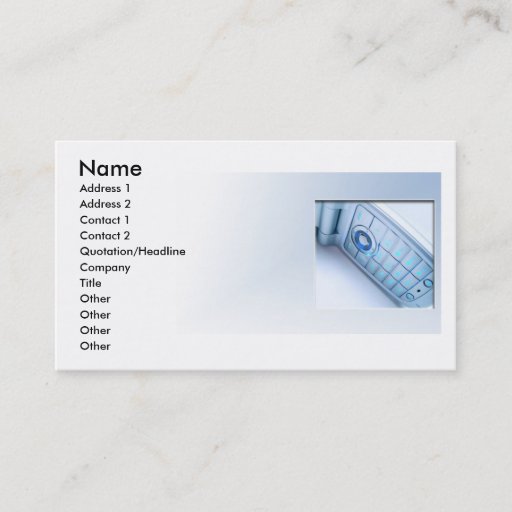 Customizable Cordless Phone Business Cards