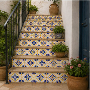 Cordoba Elegance Indigo Fleur Mediterranean Ceramic Tile