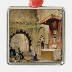 Cordoba: Monk praying at a Christian altar in the Metal Ornament