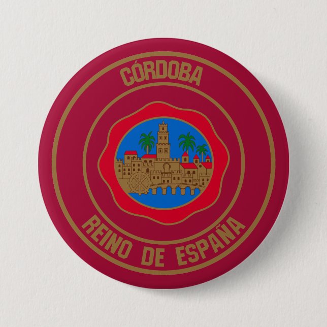 Córdoba Round Emblem Button (Front)