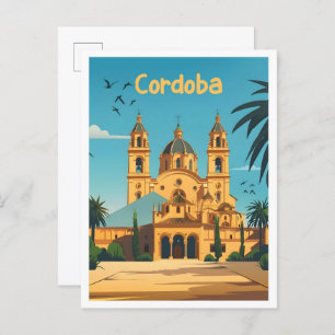 Cordoba Spain Art Vintage Travel Postcard