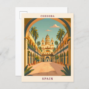 Cordoba Spain Elegant Vintage Travel Postcard
