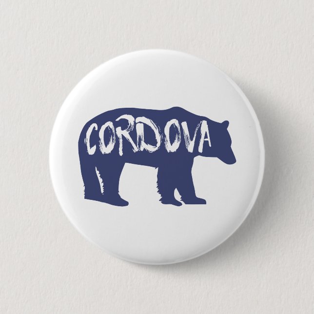 Cordova Alaska Bear Button (Front)