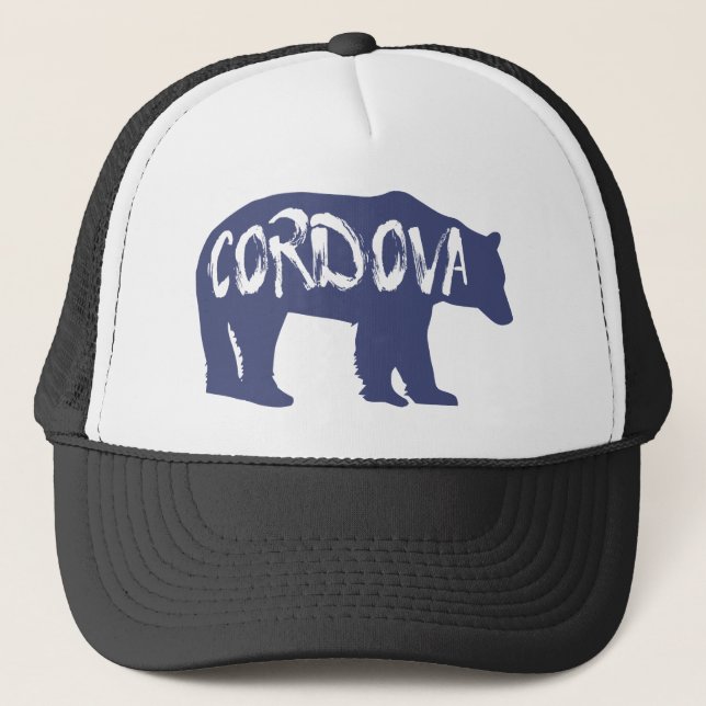 Cordova Alaska Bear Trucker Hat (Front)