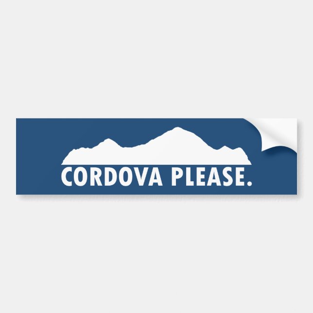 Cordova Alaska Please Bumper Sticker (Front)