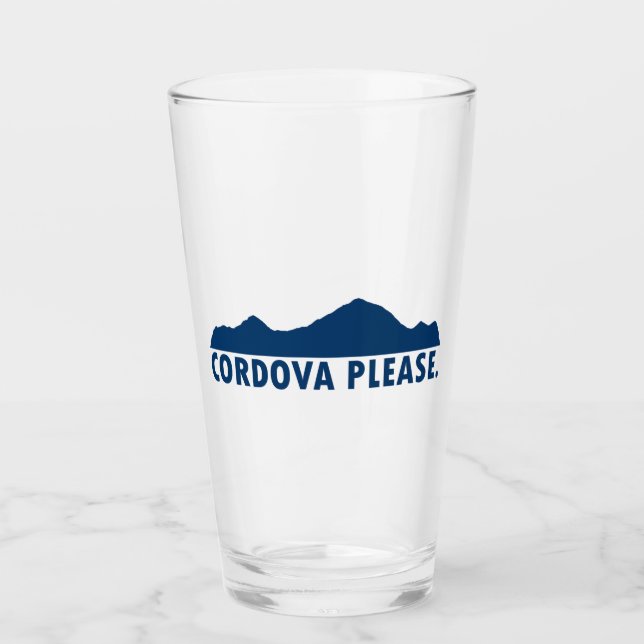 Cordova Alaska Please Glass (Front)