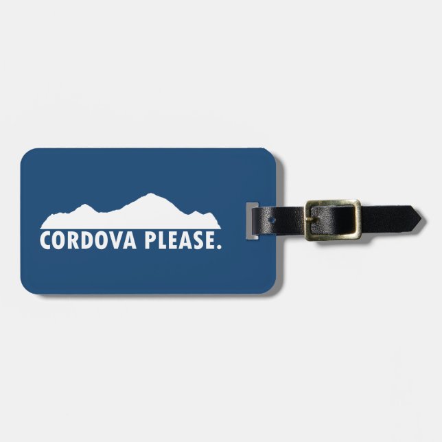 Cordova Alaska Please Luggage Tag (Front Horizontal)
