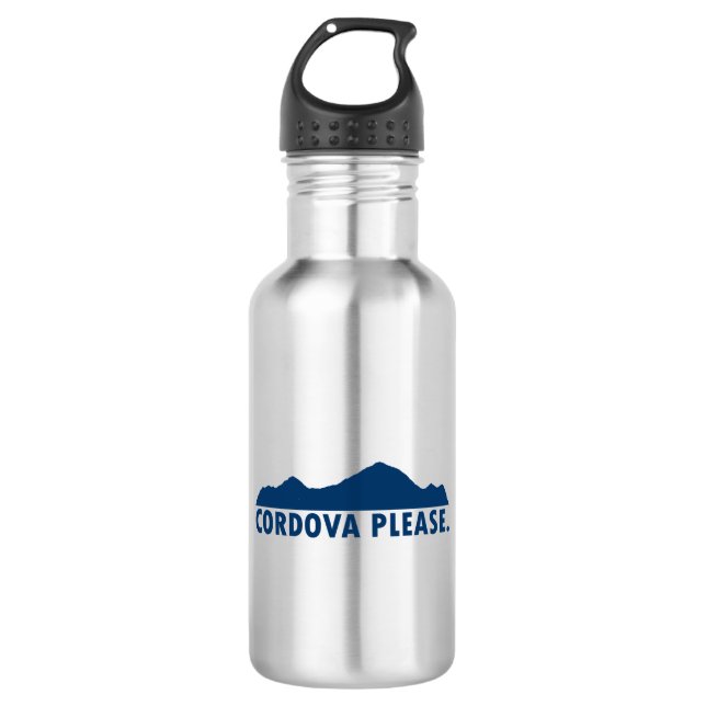 Cordova Alaska Please Stainless Steel Water Bottle (Front)