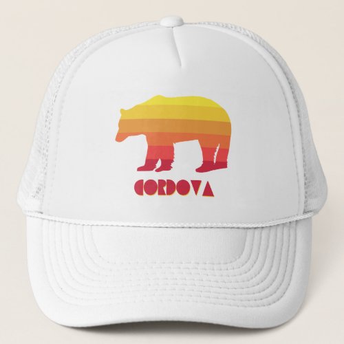 Cordova Alaska Rainbow Bear Trucker Hat